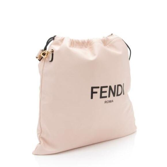 FENDI Nappa Leather Drawstring Medium Shoulder Bag pink - Picture 3 of 15